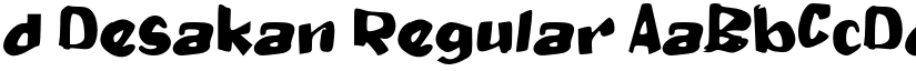 d Desakan Regular font