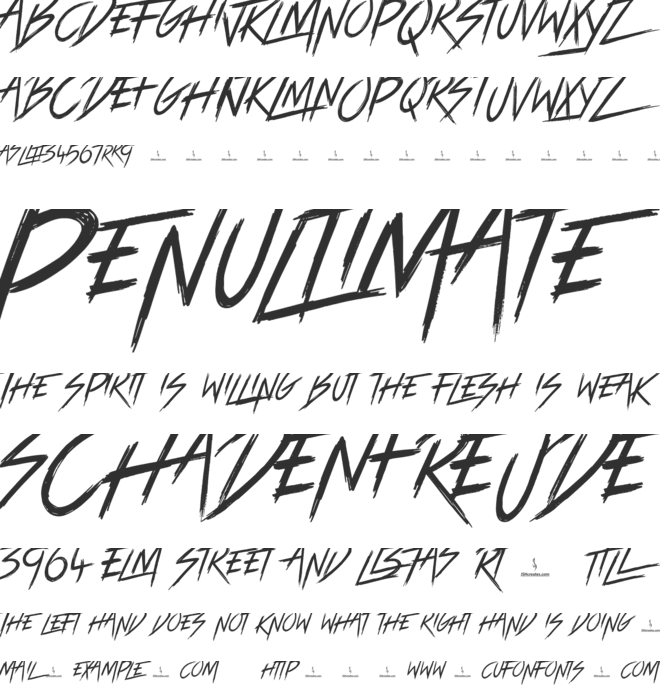 Great Rebellion font preview