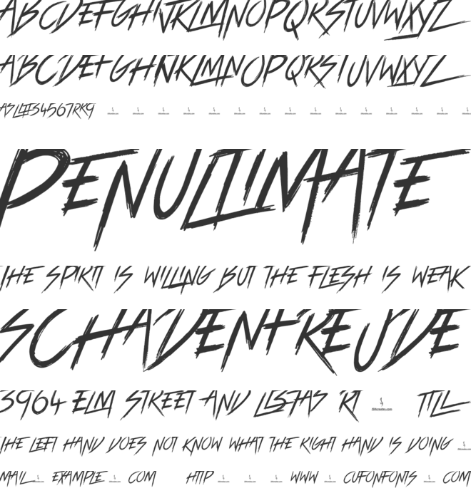 Great Rebellion font preview