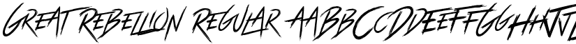 Great Rebellion Regular font