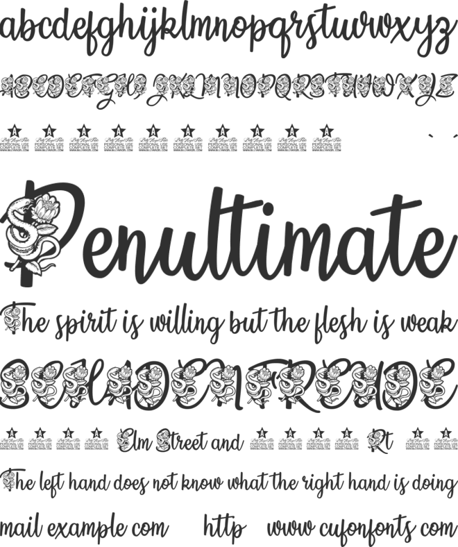 Poison Love Personal Use font preview