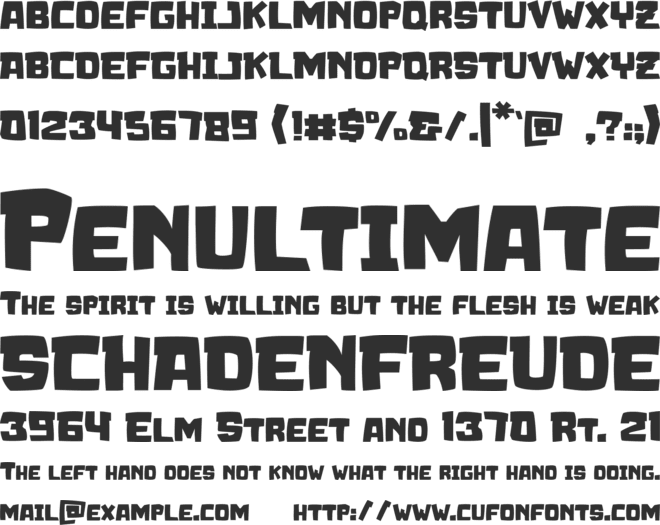SCRUBLAND font preview