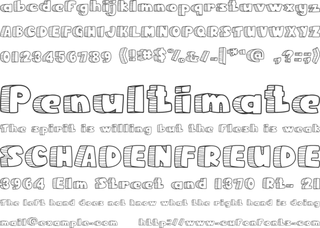 Rocky Age font preview