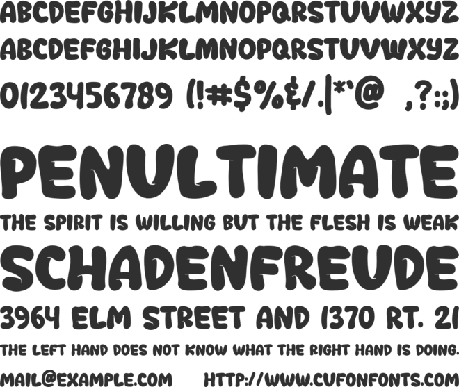 Cocola font preview