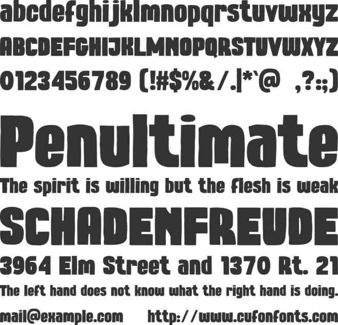 Wolfskin font preview