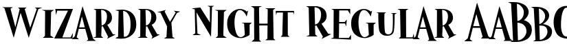 Wizardry Night Regular font