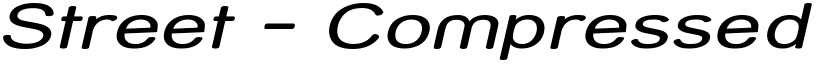 Street - Compressed Italic font