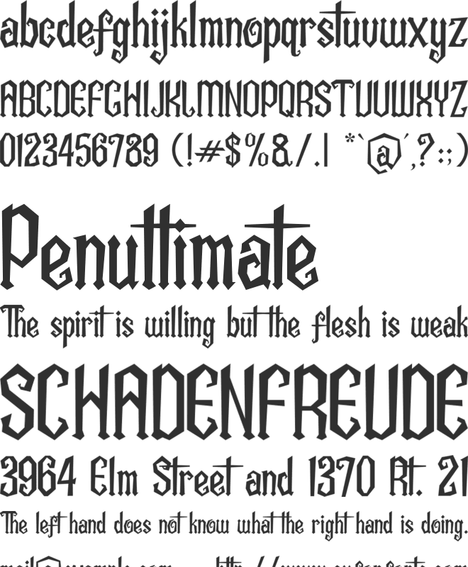 Nightmare Station font preview