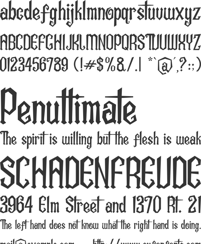 Nightmare Station font preview