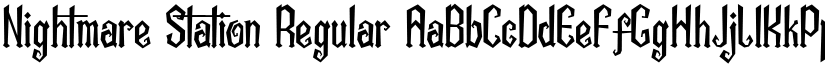 Nightmare Station Regular font