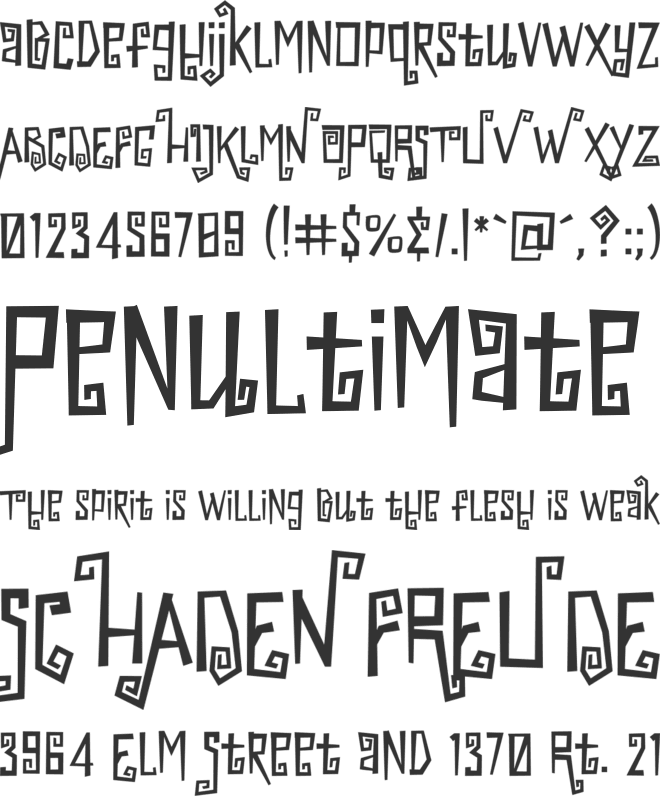 Scarville font preview