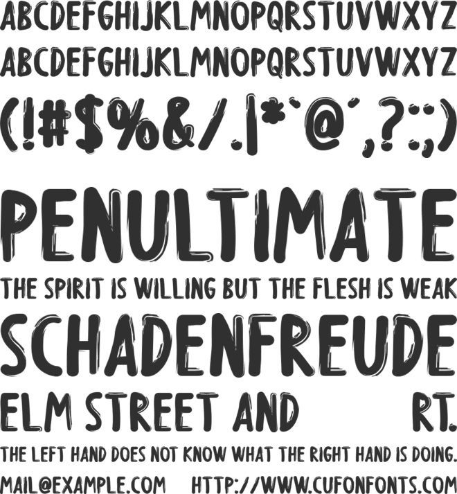 Creepy Night font preview