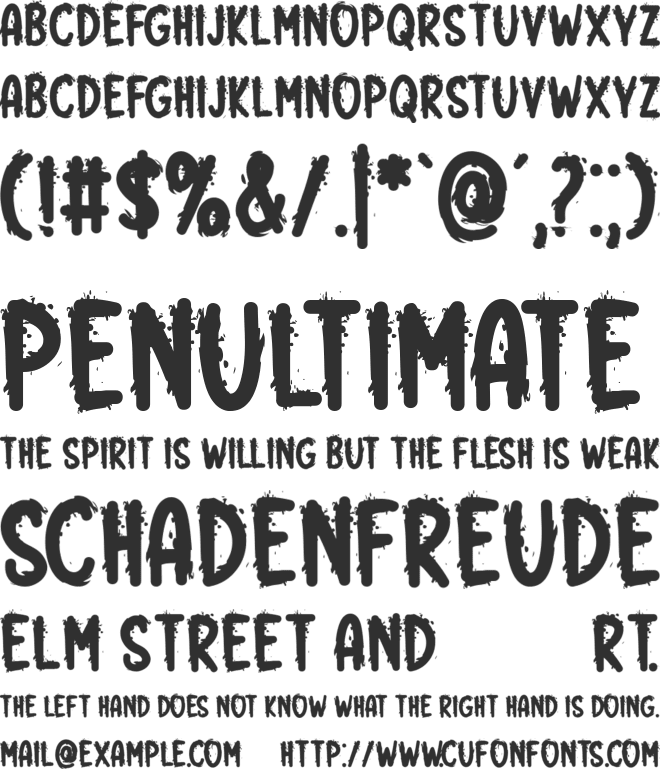 Spooky Sphere font preview