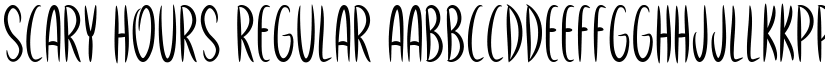 Scary Hours font download