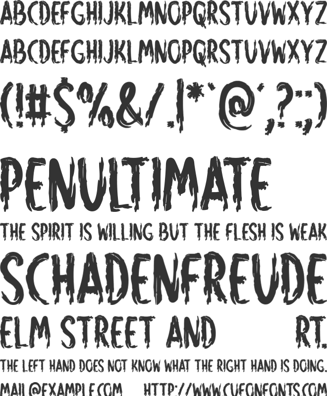 Eerie House font preview