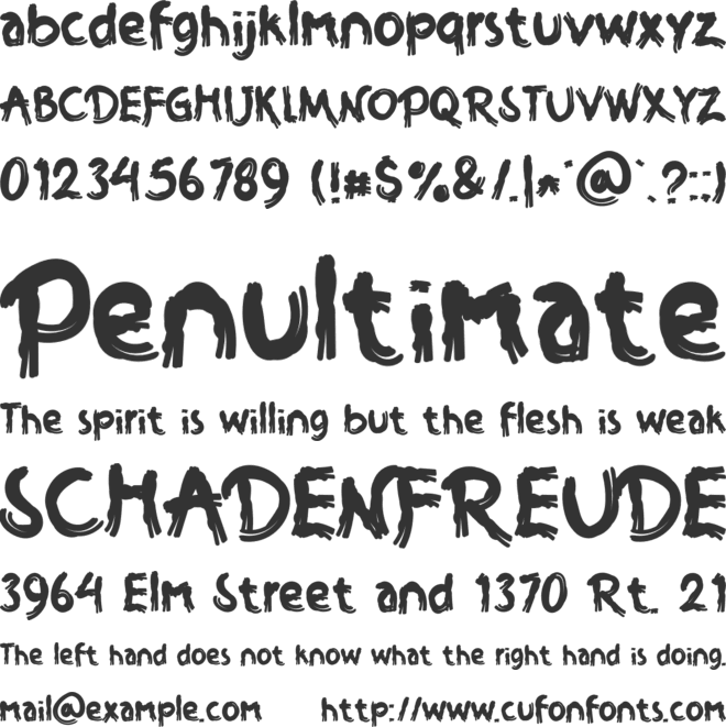 Ghost Death font preview