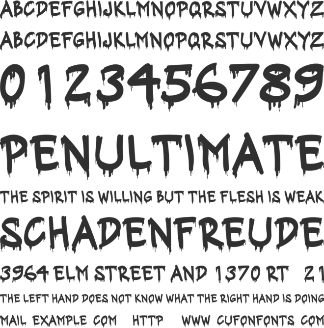 Baby Halloween font preview