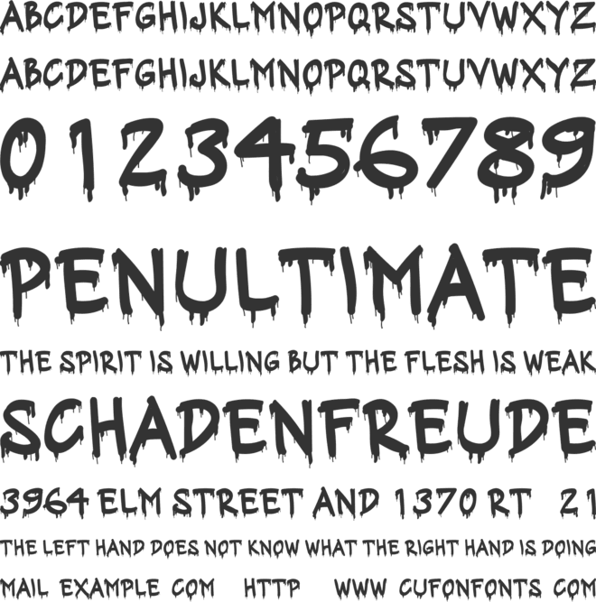 Baby Halloween font preview