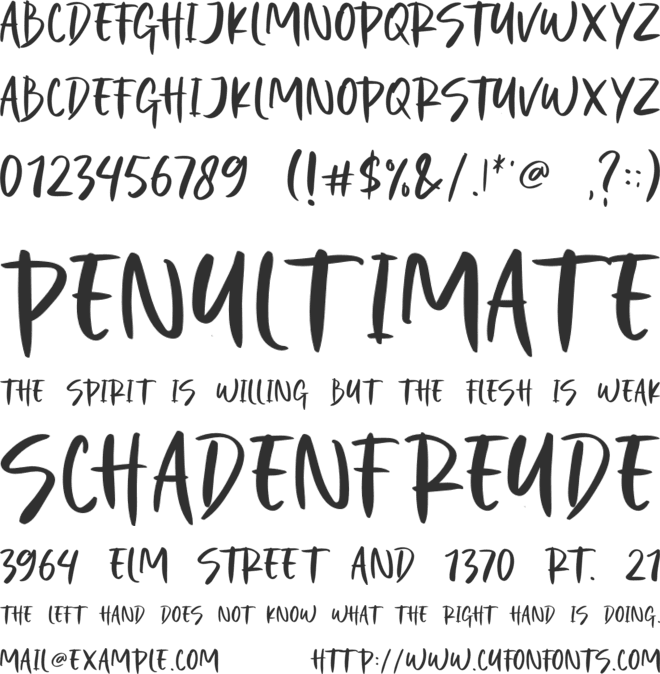 Night Halloween font preview