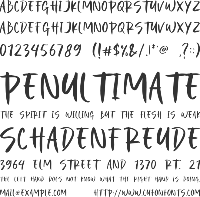 Night Halloween font preview