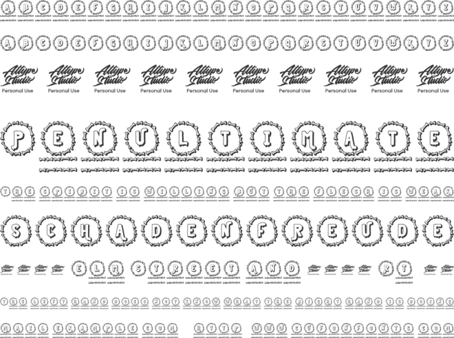 Bone Monogram font preview