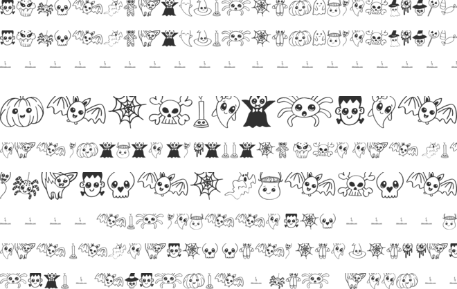 Cute Halloween Drawings font preview