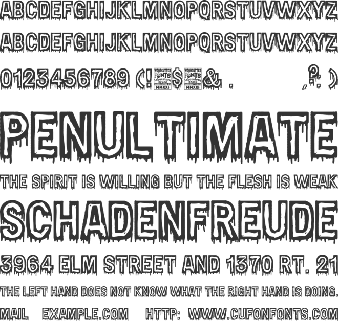 Nasty Tuesdays font preview