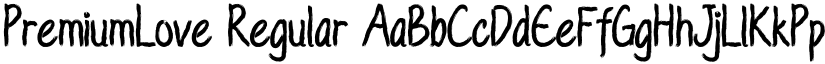 PremiumLove Regular font