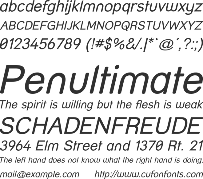 Street font preview