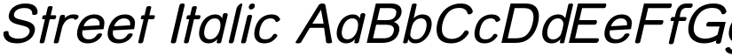 Street Italic font
