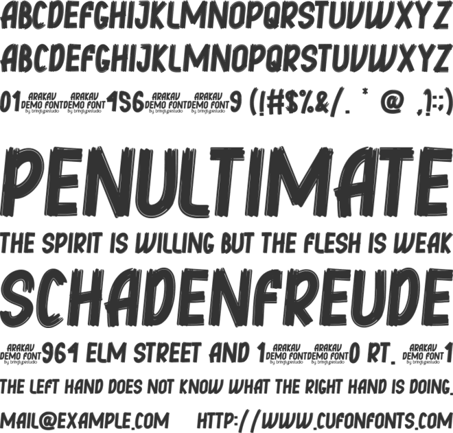 Arakav font preview