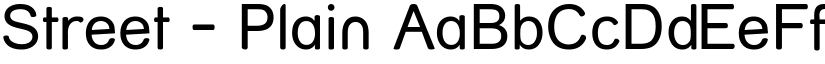Street - Plain font