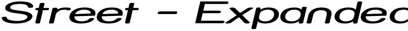 Street - Expanded Italic font