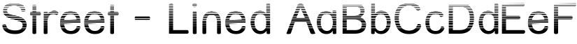 Street - Lined font