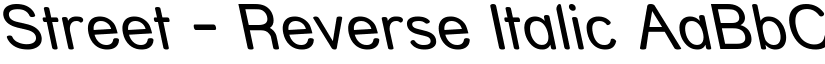 Street - Reverse Italic font