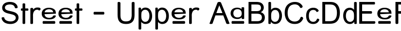 Street - Upper font
