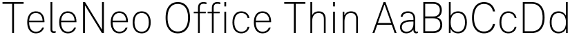 TeleNeo Office Thin font