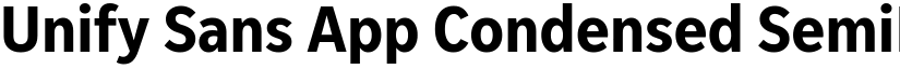 Unify Sans App Condensed SemiBold font