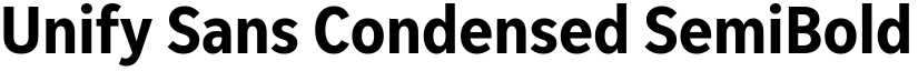 Unify Sans Condensed SemiBold font