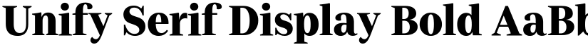 Unify Serif Display Bold font