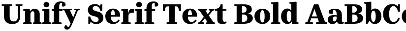 Unify Serif Text Bold font