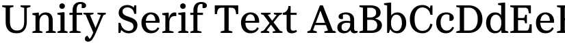 Unify Serif Text font