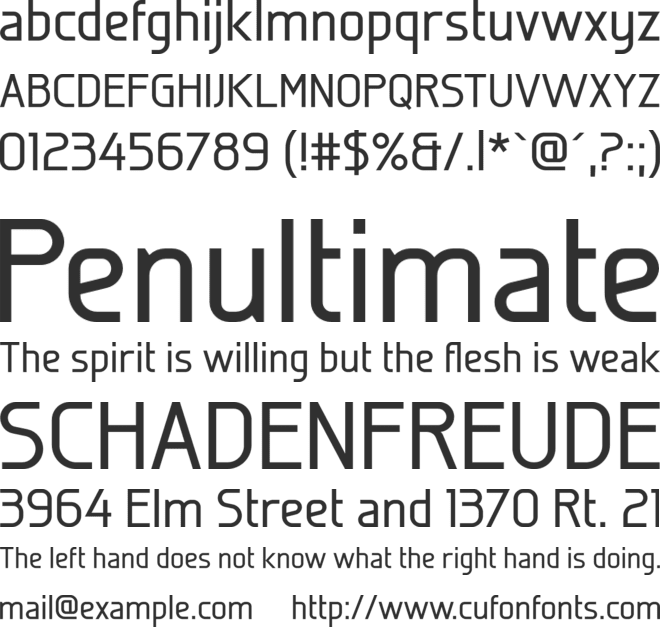 Galette font preview