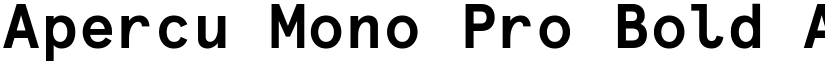 Apercu Mono Pro Bold font