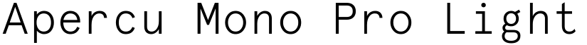 Apercu Mono Pro Light font