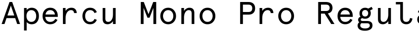 Apercu Mono Pro Regular font