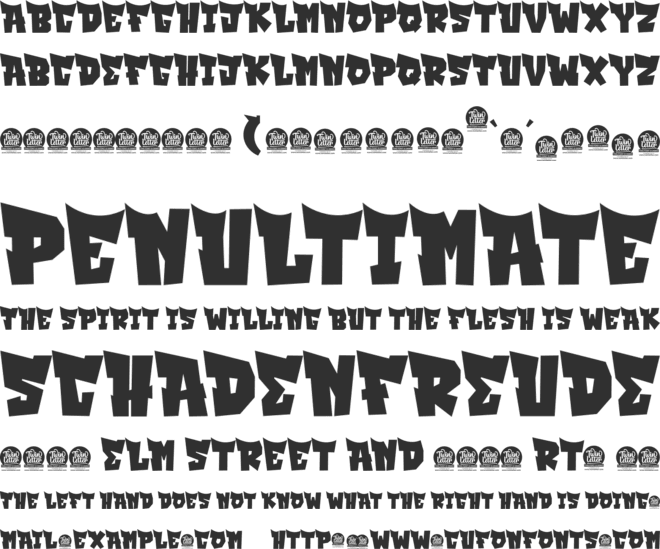 DECAF font preview