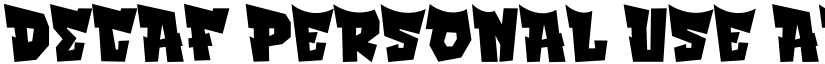 DECAF Personal Use font