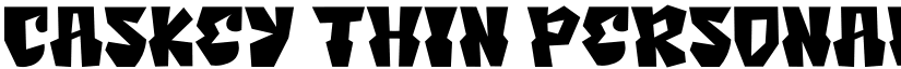 Caskey Thin Personal Use font