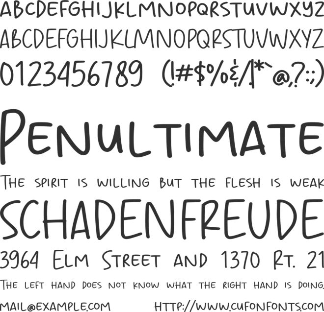 Chicola Smoothy font preview